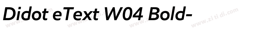 Didot eText W04 Bold字体转换